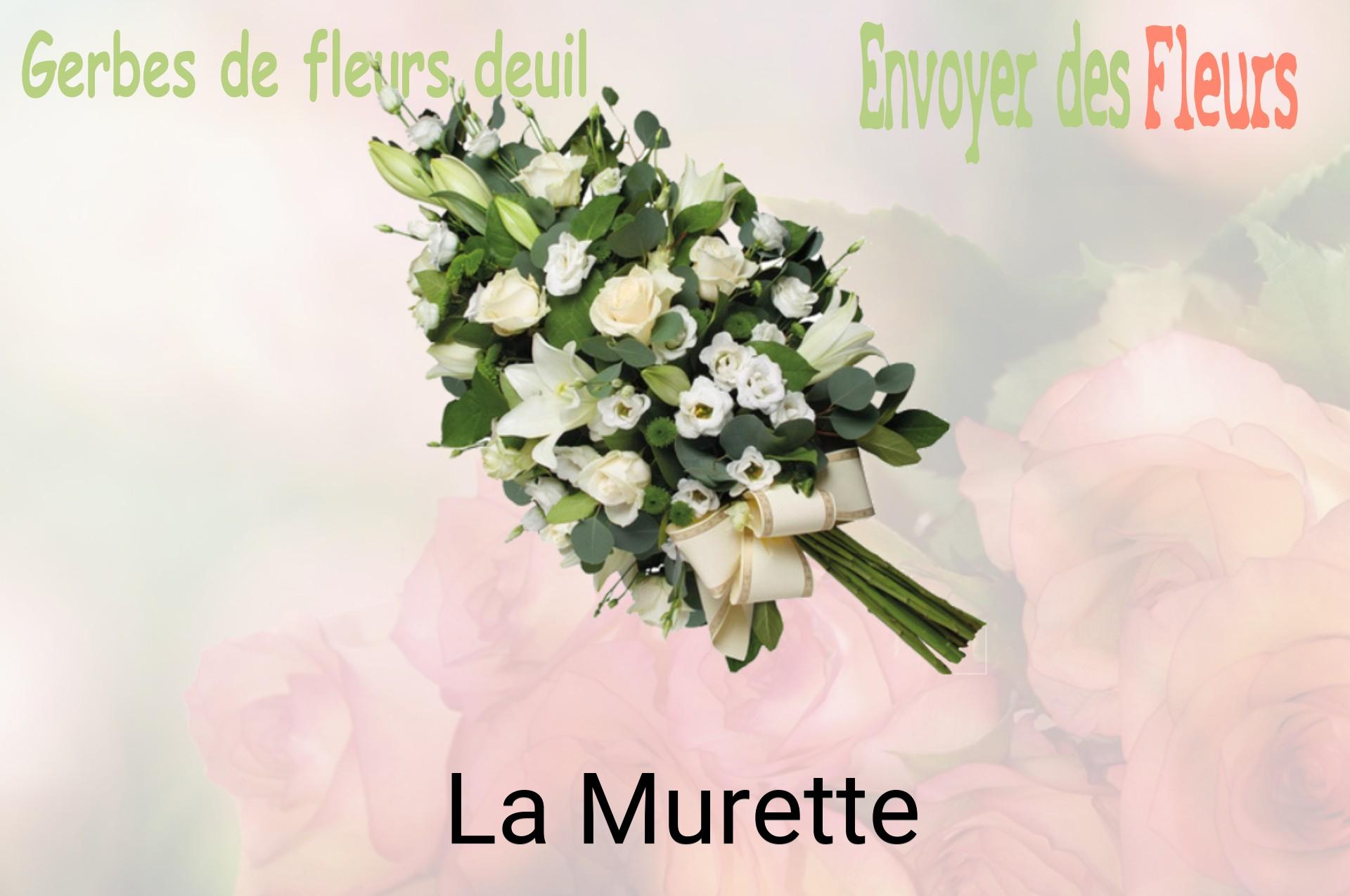 Gerbe de fleurs de deuil livrée à La Murette